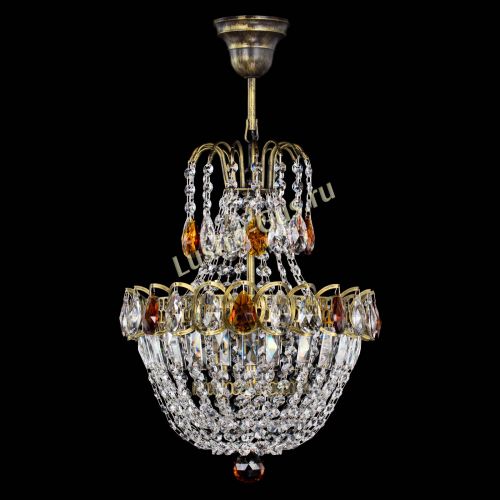 Люстра Астра №1 с подвесом под бронзу Чайная в Магнитогорске Гусь Хрустальный