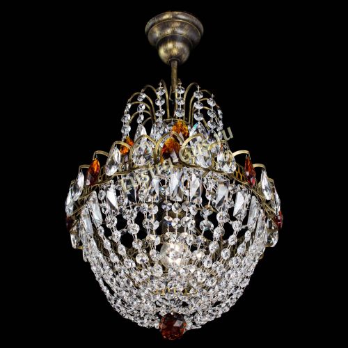 Люстра Астра №1 с подвесом под бронзу Чайная в Магнитогорске Гусь Хрустальный