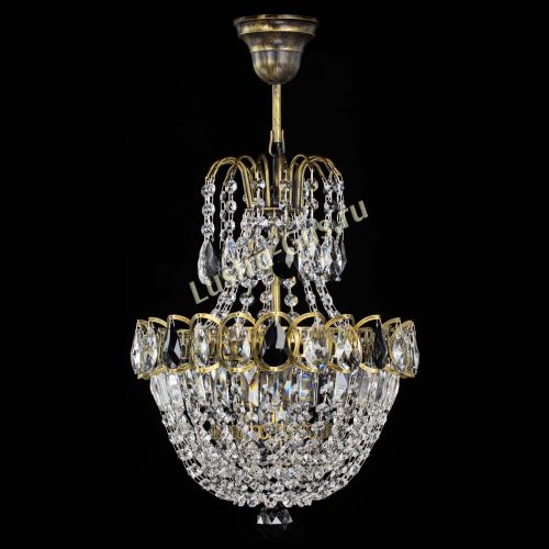 Люстра Астра №1 с подвесом под бронзу Черная в Магнитогорске Гусь Хрустальный