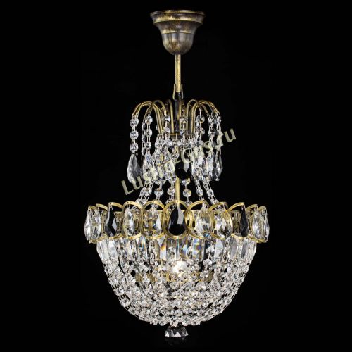 Люстра Астра №1 с подвесом под бронзу Черная в Магнитогорске Гусь Хрустальный