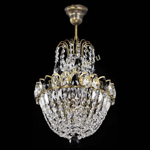 Люстра Астра №1 с подвесом под бронзу Черная в Магнитогорске Гусь Хрустальный