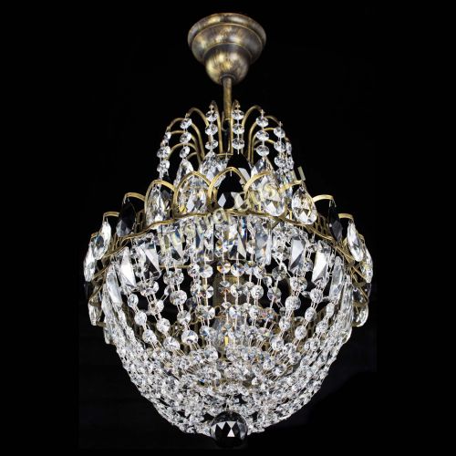 Люстра Астра №1 с подвесом под бронзу Черная в Магнитогорске Гусь Хрустальный