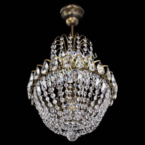 Люстра Астра №1 с подвесом под бронзу в Магнитогорске Гусь Хрустальный