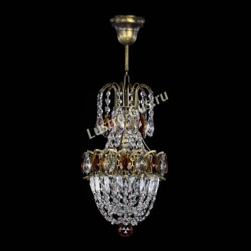 Люстра Астра №1 узкая чайная под бронзу в Магнитогорске Гусь Хрустальный