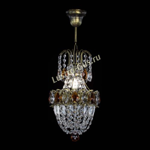 Люстра Астра №1 узкая чайная под бронзу в Магнитогорске Гусь Хрустальный