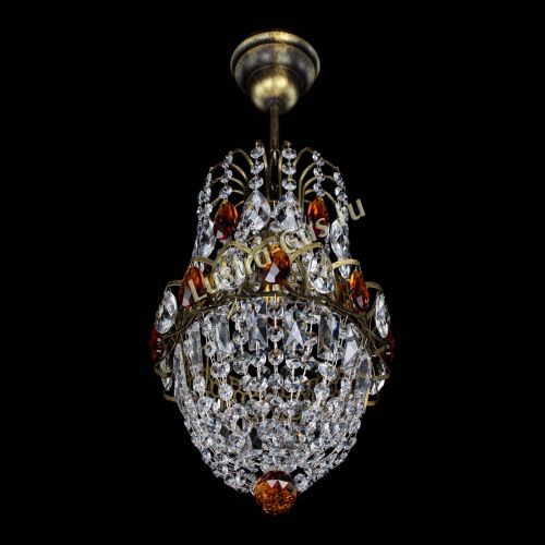 Люстра Астра №1 узкая чайная под бронзу в Магнитогорске Гусь Хрустальный