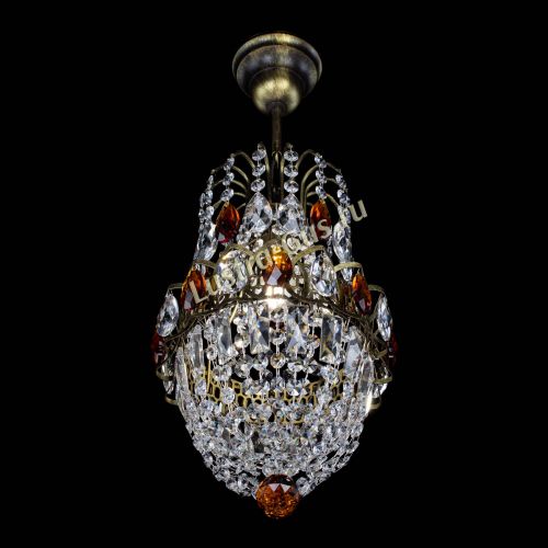 Люстра Астра №1 узкая чайная под бронзу в Магнитогорске Гусь Хрустальный