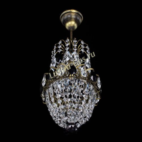 Люстра Астра №1 узкая черная под бронзу в Магнитогорске Гусь Хрустальный