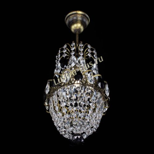 Люстра Астра №1 узкая черная под бронзу в Магнитогорске Гусь Хрустальный