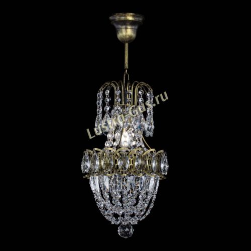 Люстра Астра №1 узкая с подвесом под бронзу в Магнитогорске Гусь Хрустальный