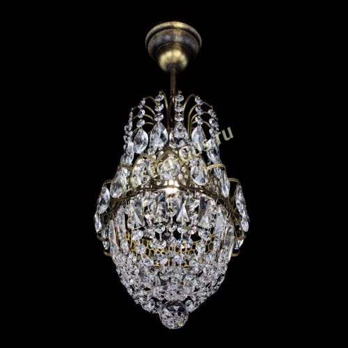 Люстра Астра №1 узкая с подвесом под бронзу в Магнитогорске Гусь Хрустальный