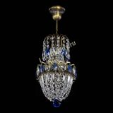 Люстра Астра №1 узкая синяя под бронзу в Магнитогорске