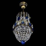 Люстра Астра №1 узкая синяя под бронзу в Магнитогорске