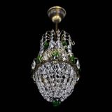 Люстра Астра №1 узкая зеленая под бронзу в Магнитогорске