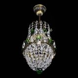 Люстра Астра №1 узкая зеленая под бронзу в Магнитогорске