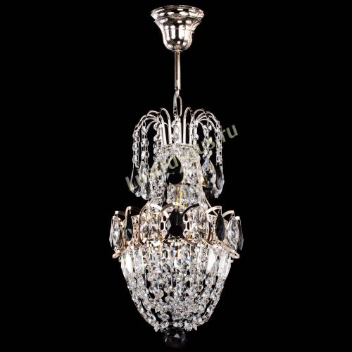 Люстра Астра №1 узкая черная в Магнитогорске Гусь Хрустальный