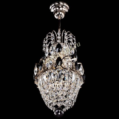 Люстра Астра №1 узкая черная в Магнитогорске Гусь Хрустальный