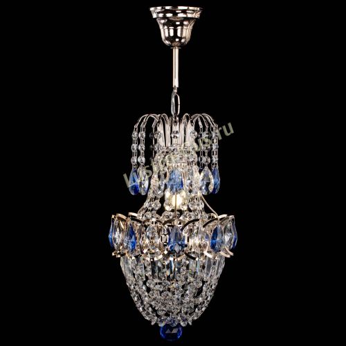 Люстра Астра №1 узкая синяя в Магнитогорске Гусь Хрустальный