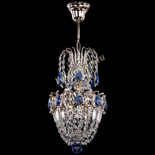 Люстра Астра №1 узкая синяя в Магнитогорске Гусь Хрустальный