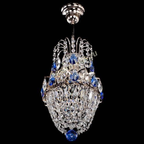 Люстра Астра №1 узкая синяя в Магнитогорске Гусь Хрустальный