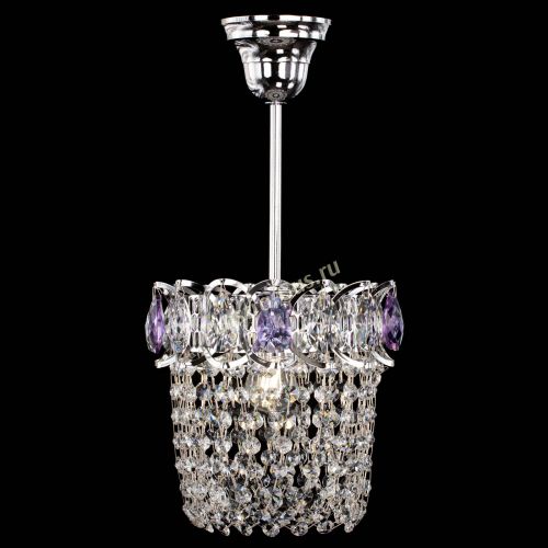 Люстра Астра ажур №1 фиолетовая в Магнитогорске Гусь Хрустальный