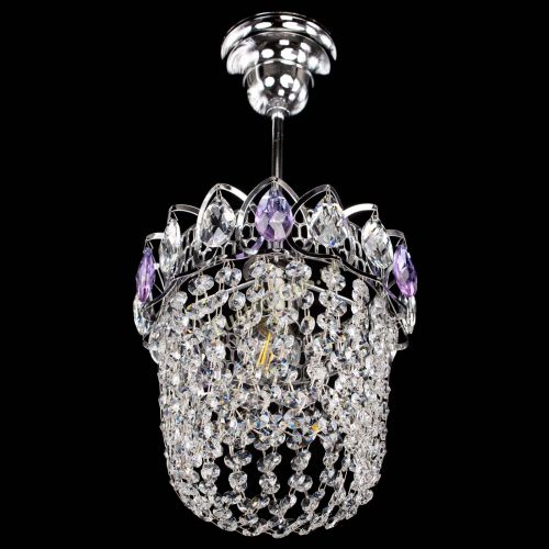 Люстра Астра ажур №1 фиолетовая в Магнитогорске Гусь Хрустальный