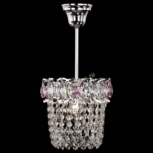 Люстра Астра ажур №1 розовая в Магнитогорске Гусь Хрустальный