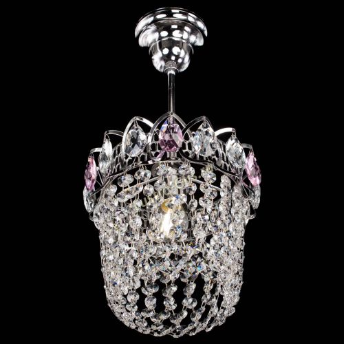 Люстра Астра ажур №1 розовая в Магнитогорске Гусь Хрустальный