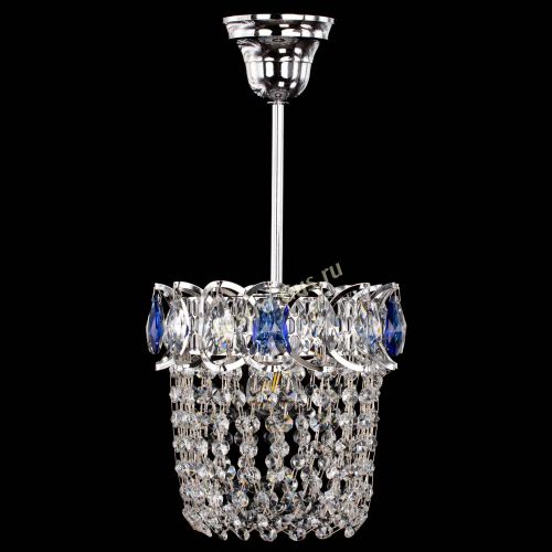 Люстра Астра ажур №1 синяя в Магнитогорске Гусь Хрустальный