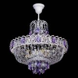 Люстра Астра Белая с подвесом фиолетовая в Магнитогорске Люстра Астра Белая с подвесом фиолетовая в Магнитогорске