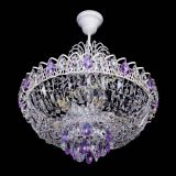 Люстра Астра Белая с подвесом фиолетовая в Магнитогорске Люстра Астра Белая с подвесом фиолетовая в Магнитогорске
