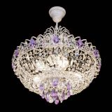 Люстра Астра Белая с подвесом фиолетовая в Магнитогорске Люстра Астра Белая с подвесом фиолетовая в Магнитогорске