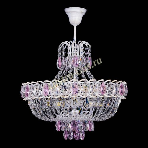 Люстра Астра Белая с подвесом розовая в Магнитогорске Люстра Астра Белая с подвесом розовая в Магнитогорске