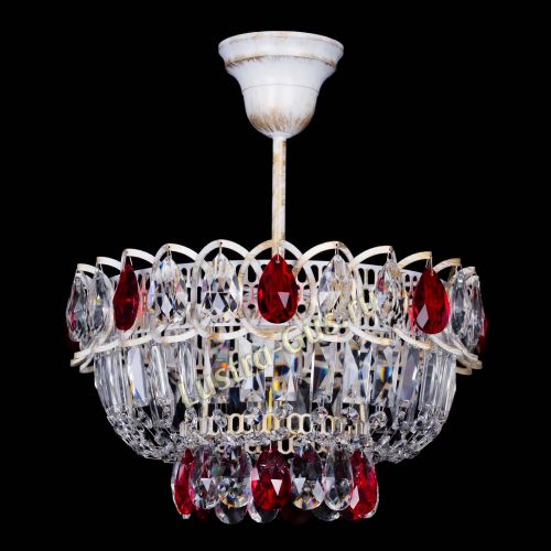 Люстра Астра Бутон №1 Красная - белая с подвесом в Магнитогорске Люстра Астра Бутон №1 Красная - белая с подвесом в Магнитогорске