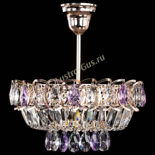 Люстра Астра Бутон №1 с подвесом Фиолетовая в Магнитогорске Гусь Хрустальный