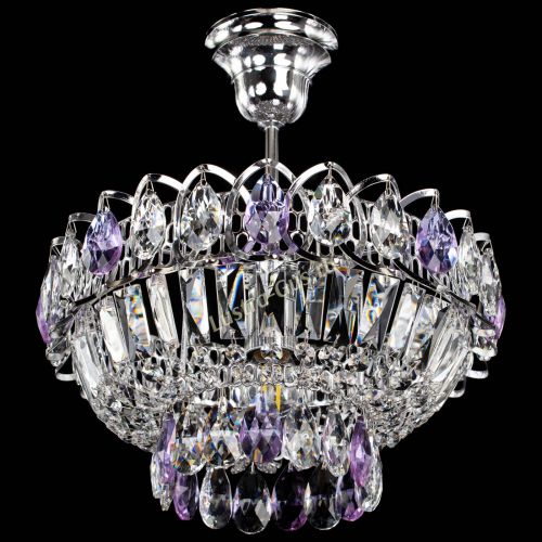 Люстра Астра Бутон №1 с подвесом Фиолетовая в Магнитогорске Гусь Хрустальный