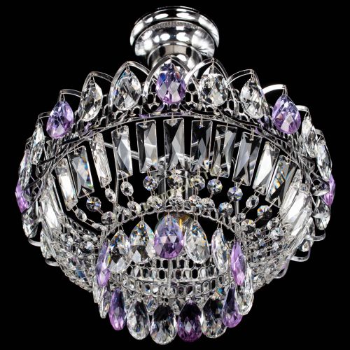 Люстра Астра Бутон №1 с подвесом Фиолетовая в Магнитогорске Гусь Хрустальный