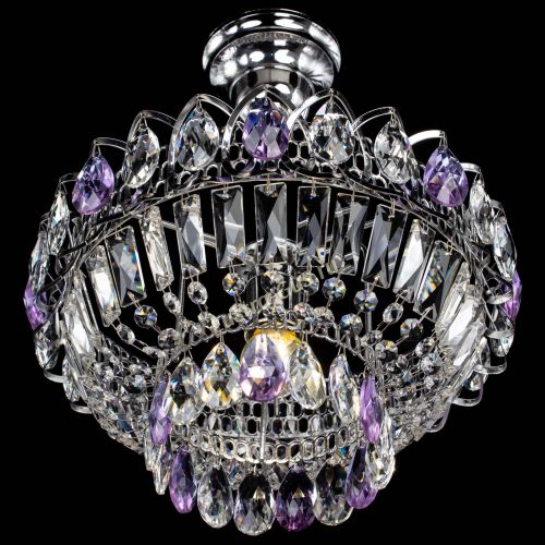 Люстра Астра Бутон №1 с подвесом Фиолетовая в Магнитогорске Гусь Хрустальный