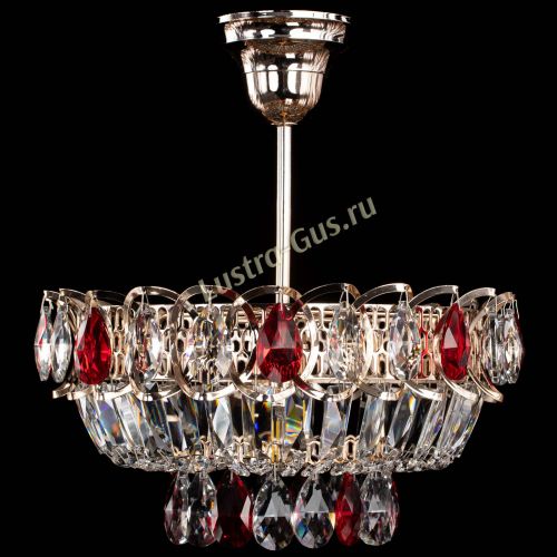 Люстра Астра Бутон №1 с подвесом Красная в Магнитогорске Гусь Хрустальный