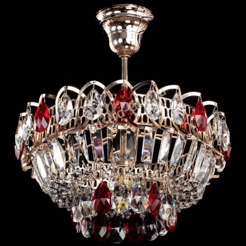 Люстра Астра Бутон №1 с подвесом Красная в Магнитогорске Гусь Хрустальный