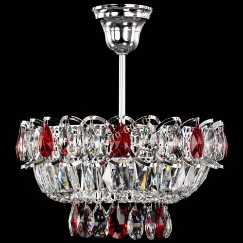 Люстра Астра Бутон №1 с подвесом Красная в Магнитогорске Гусь Хрустальный