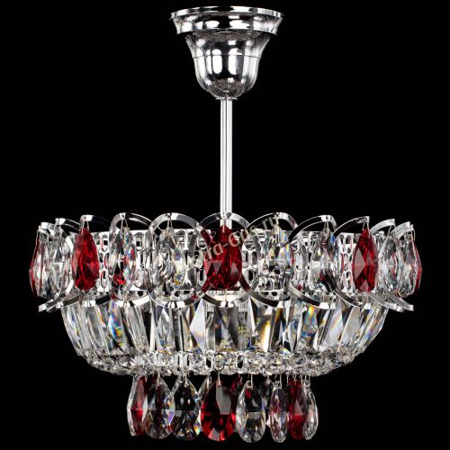 Люстра Астра Бутон №1 с подвесом Красная в Магнитогорске Гусь Хрустальный