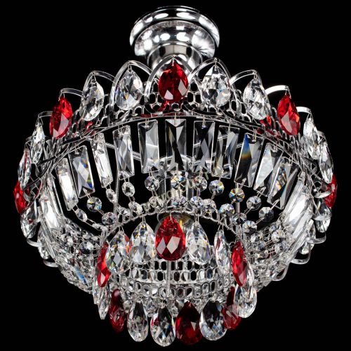 Люстра Астра Бутон №1 с подвесом Красная в Магнитогорске Гусь Хрустальный