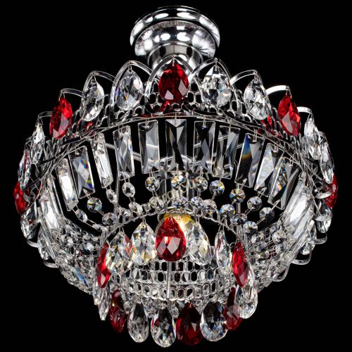 Люстра Астра Бутон №1 с подвесом Красная в Магнитогорске Гусь Хрустальный