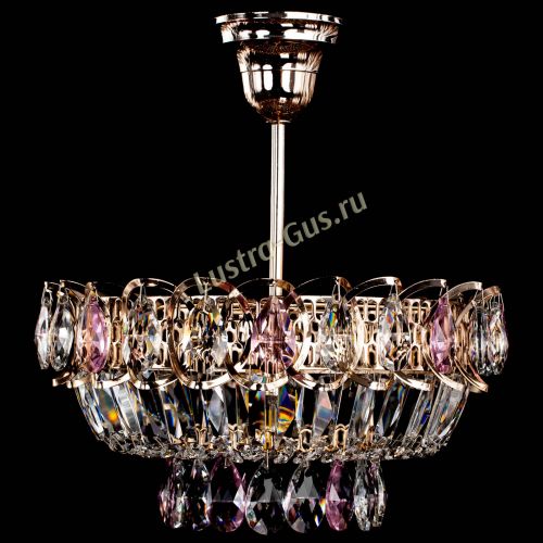 Люстра Астра Бутон №1 с подвесом Розовая в Магнитогорске Гусь Хрустальный