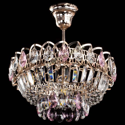 Люстра Астра Бутон №1 с подвесом Розовая в Магнитогорске Гусь Хрустальный