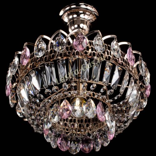 Люстра Астра Бутон №1 с подвесом Розовая в Магнитогорске Гусь Хрустальный