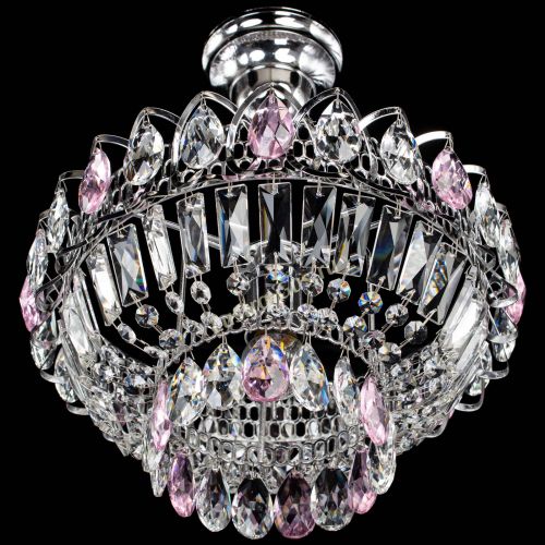 Люстра Астра Бутон №1 с подвесом Розовая в Магнитогорске Гусь Хрустальный