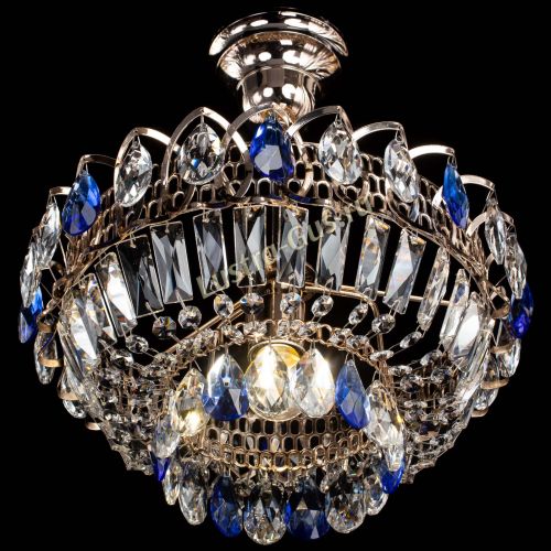 Люстра Астра Бутон №1 с подвесом Синяя в Магнитогорске Гусь Хрустальный