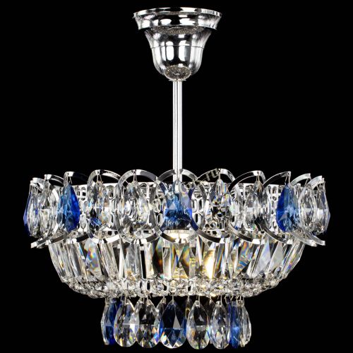 Люстра Астра Бутон №1 с подвесом Синяя в Магнитогорске Гусь Хрустальный